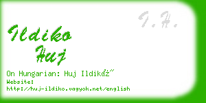 ildiko huj business card